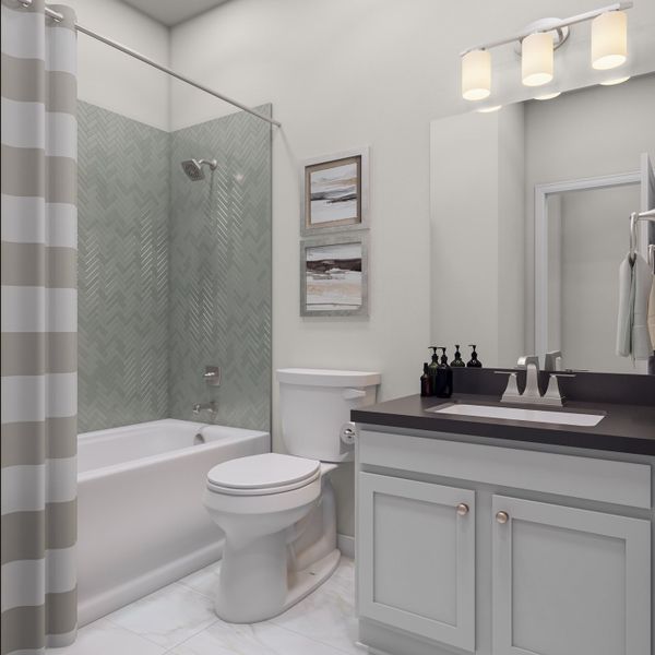 Furnished interior view inside a new home in Lagos Reserve, Manor (Image 12).