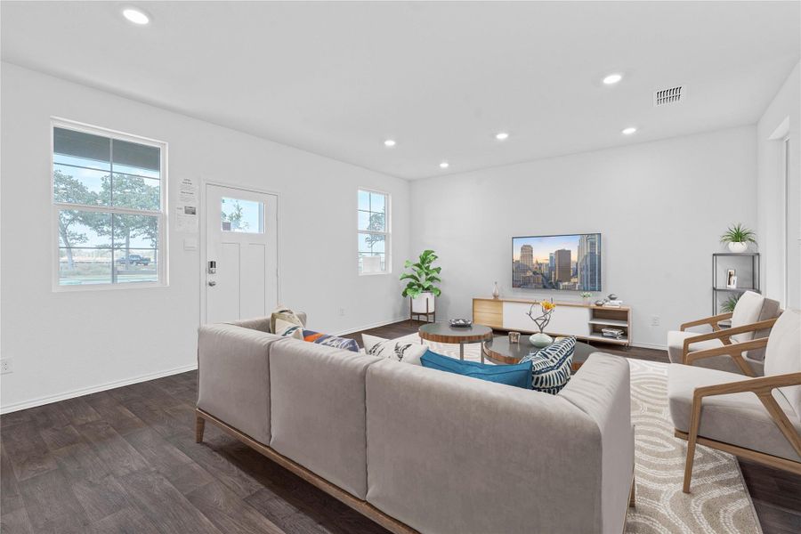 Furnished interior view inside a new home in Valverde, Bastrop (Image 17).