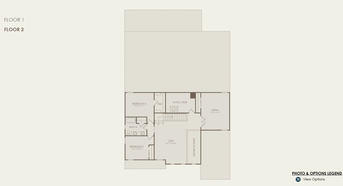 2D floor plan layout for the Merlot Grand by Pulte Homes in Terrapin Creek, Jacksonville, FL (Image 6).