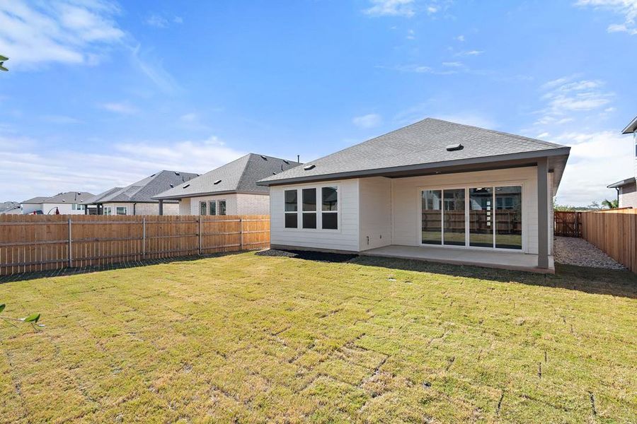 Exterior details and patio area of a home in Arbor Collection at Heritage, Dripping Springs (Image 25). Exterior details and patio area of a home in Arbor Collection at Heritage, Dripping Springs (Image 25).
