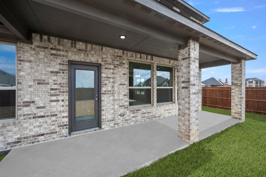 Front exterior of a new home in Timberbrook, Justin, TX, highlighting curb appeal (Image 29). Front exterior of a new home in Timberbrook, Justin, TX, highlighting curb appeal (Image 29).