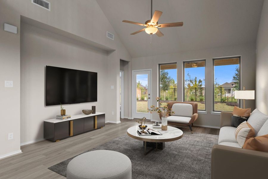 Furnished interior view inside a new home in Bridgeland, Cypress (Image 13).
