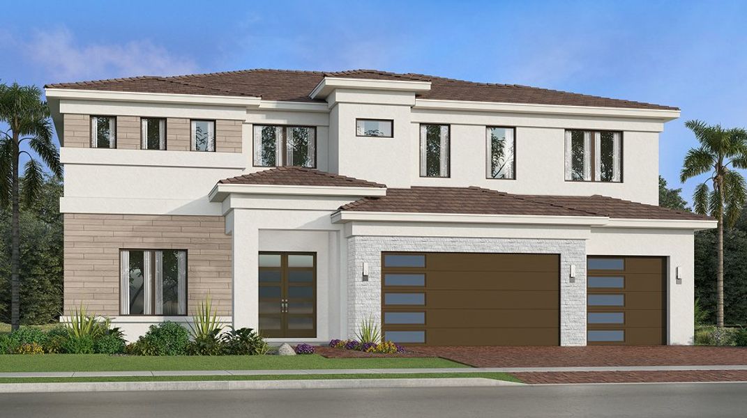 Front exterior of a new home in Whitmore Estates, Lake Worth, FL, highlighting curb appeal (Image 1). Front exterior of a new home in Whitmore Estates, Lake Worth, FL, highlighting curb appeal (Image 1).
