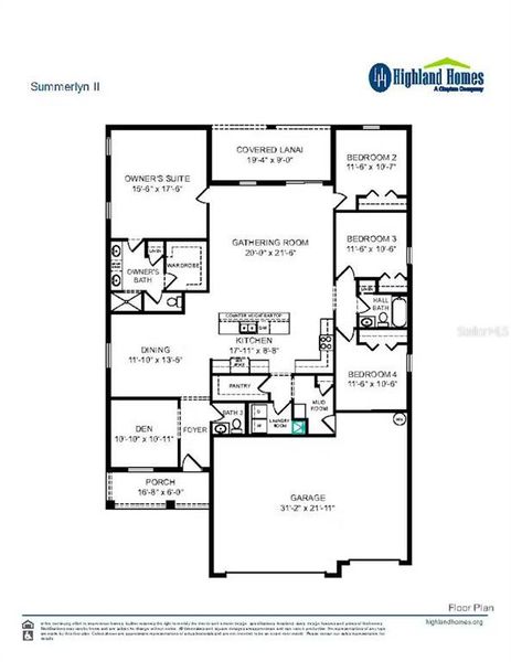2D floor plan layout of this home in Silver Springs Shores, Ocala, FL (Image 2).
