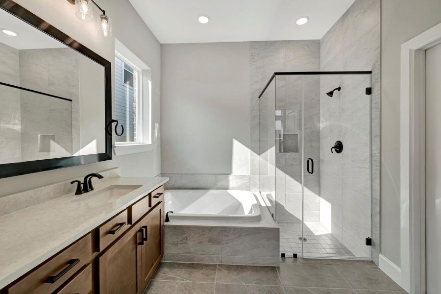 Furnished interior view inside a new home in Pomona 45' Homesites, Manvel (Image 12).