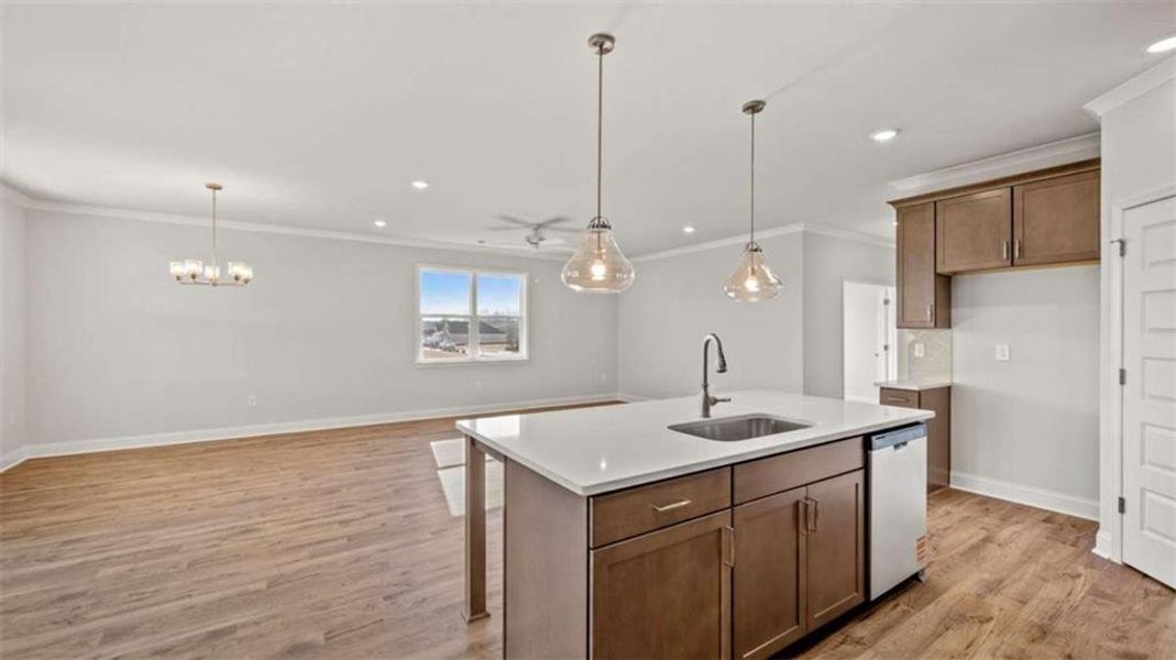 Furnished interior view inside a new home in Oak Ridge Meadows - Active Adult, Locust Grove (Image 6).