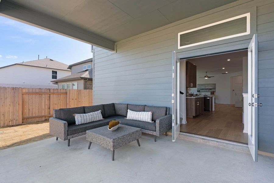 Exterior details and patio area of a home in Nolina, Georgetown (Image 3). Exterior details and patio area of a home in Nolina, Georgetown (Image 3).