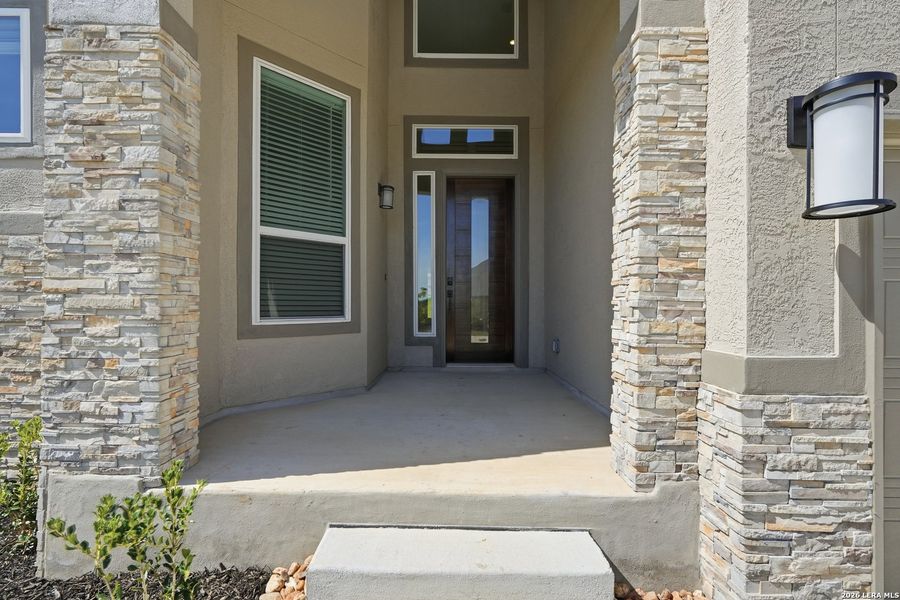 Exterior details and patio area of a home in Buffalo Crossing, Cibolo (Image 4).