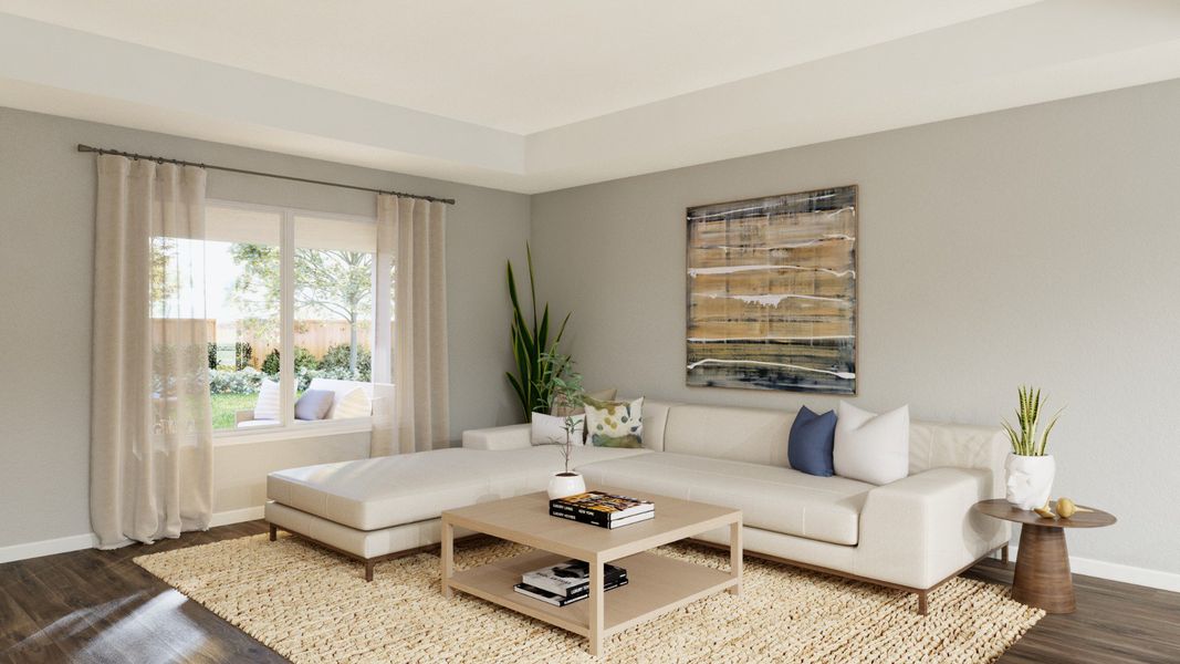 Representative furnished interior of a home built from the The Palermo by Legend Homes in Granger Pines, Conroe (Image 8).