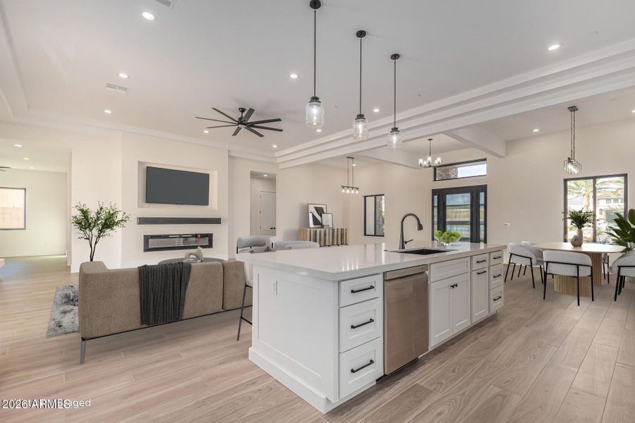 Virtually Staged Great Room Virtually Staged Great Room