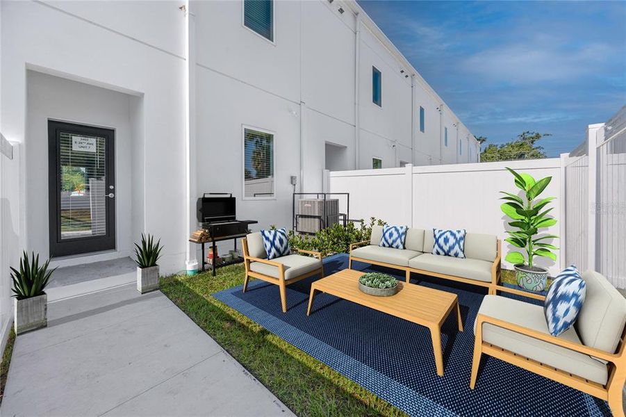 Exterior details and patio area of a home in , Tampa (Image 28).
