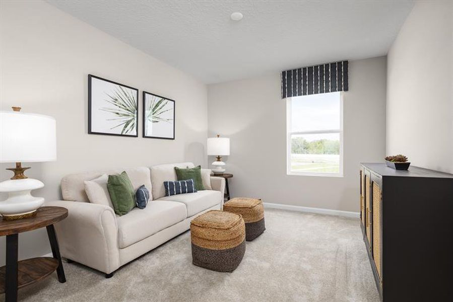 Representative furnished interior of a home built from the Willow by Ryan Homes in Vista Trace, Belleview (Image 9).