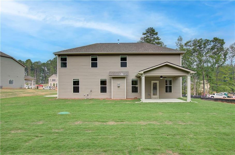 Front exterior of a new home in Riverbend Overlook, Fayetteville, GA, highlighting curb appeal (Image 16).
