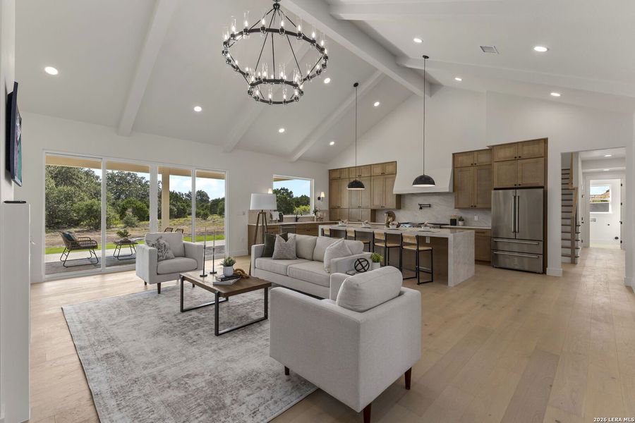 Furnished interior view inside a new home in , Bandera (Image 11).