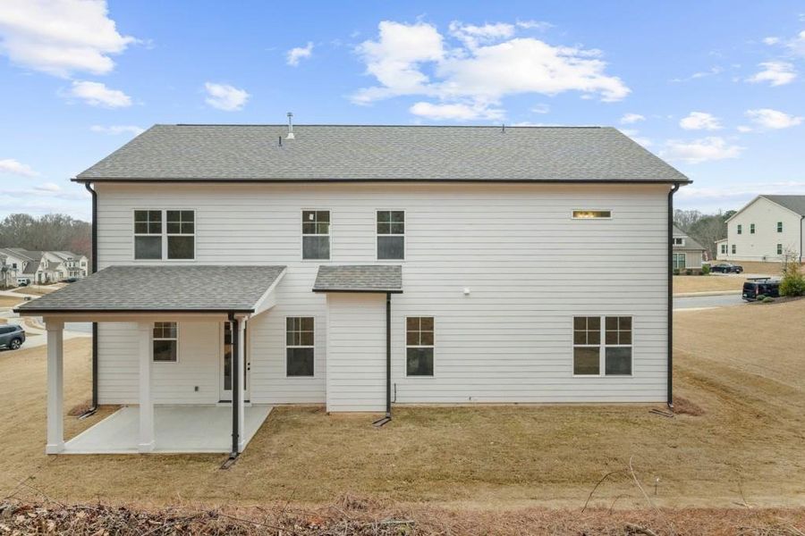 Exterior details and patio area of a home in , Canton (Image 32).