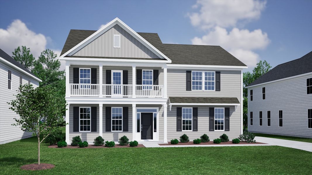 Representative exterior photo of a completed home built from the Roland II - Vanguard Collection by Mungo Homes in Porter Ridge, Elgin, SC (Image 19).