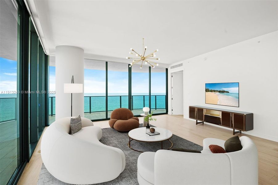 Furnished interior view inside a new home in , Pompano Beach (Image 9).