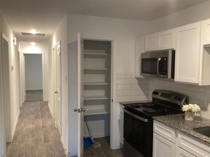 Spacious walk-in pantry