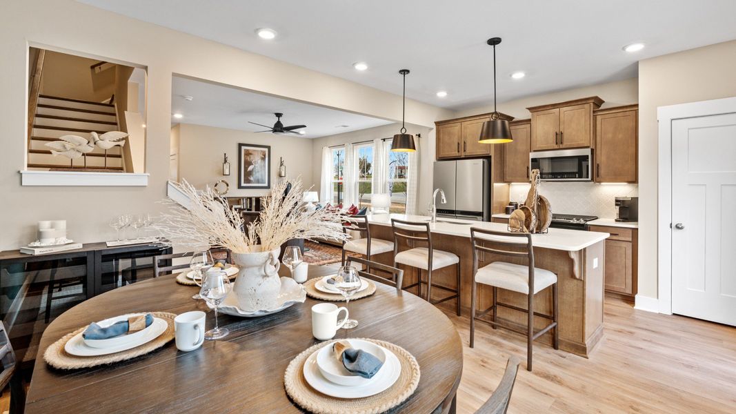 Representative furnished interior of a home built from the Corner Litchfield by DRB Homes in Saluda Crossing, Piedmont (Image 6).