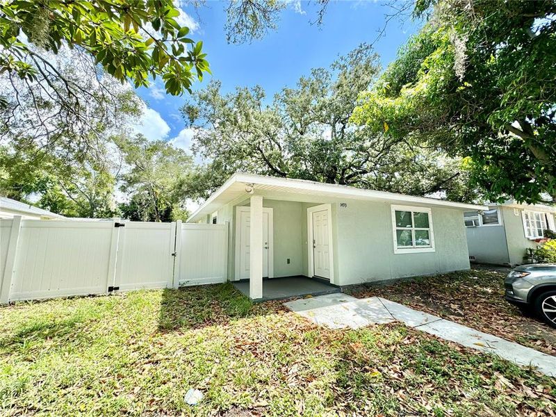 Exterior details and patio area of a home in , Clearwater (Image 17). Exterior details and patio area of a home in , Clearwater (Image 17).