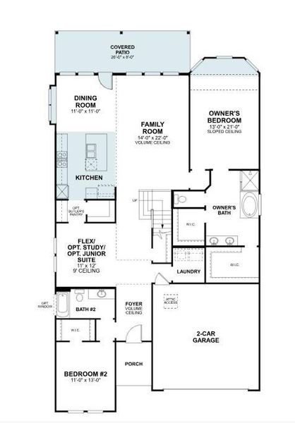 2D floor plan layout of this home in Chaparral Park, Oak Point, TX (Image 2). 2D floor plan layout of this home in Chaparral Park, Oak Point, TX (Image 2).