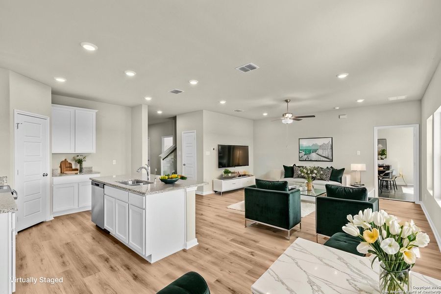 Furnished interior view inside a new home in Winding Brook, San Antonio (Image 3).