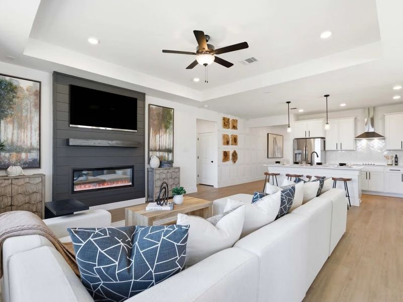 Furnished interior view inside a new home in Mercer Meadows, Royse City (Image 7).