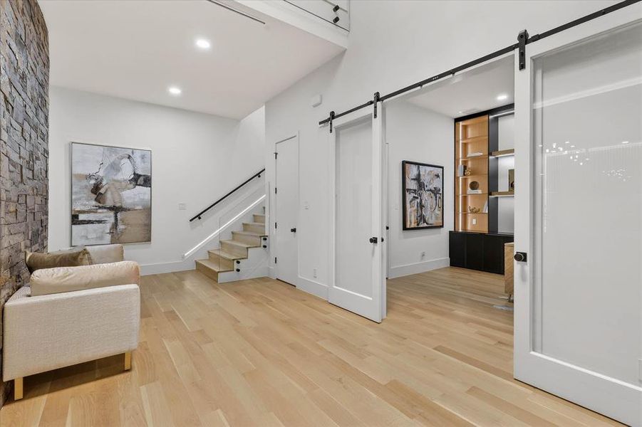 Furnished interior view inside a new home in , Dallas (Image 27).