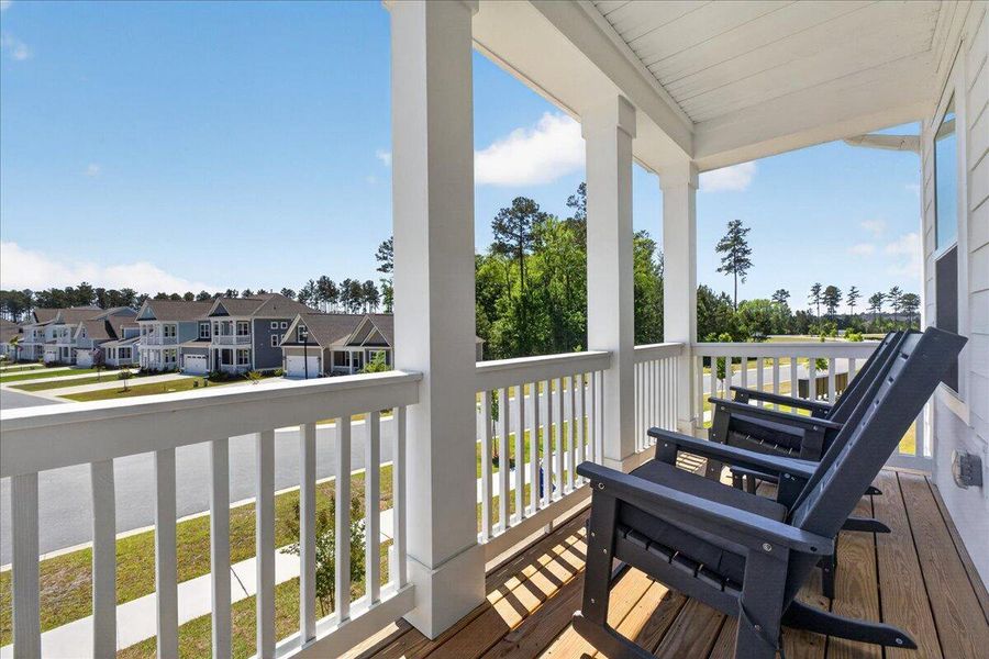 Exterior details and patio area of a home in Tidewater at Lakes of Cane Bay, Summerville (Image 4).