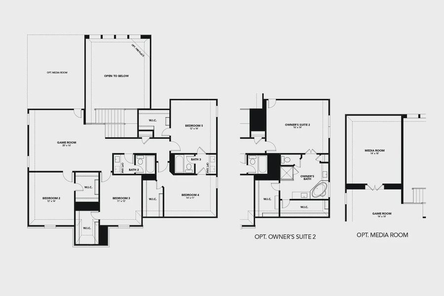 2D floor plan layout for the Brown by Brightland Homes in Rio Vista at Kelly Ranch, Aledo, TX (Image 4). 2D floor plan layout for the Brown by Brightland Homes in Rio Vista at Kelly Ranch, Aledo, TX (Image 4).