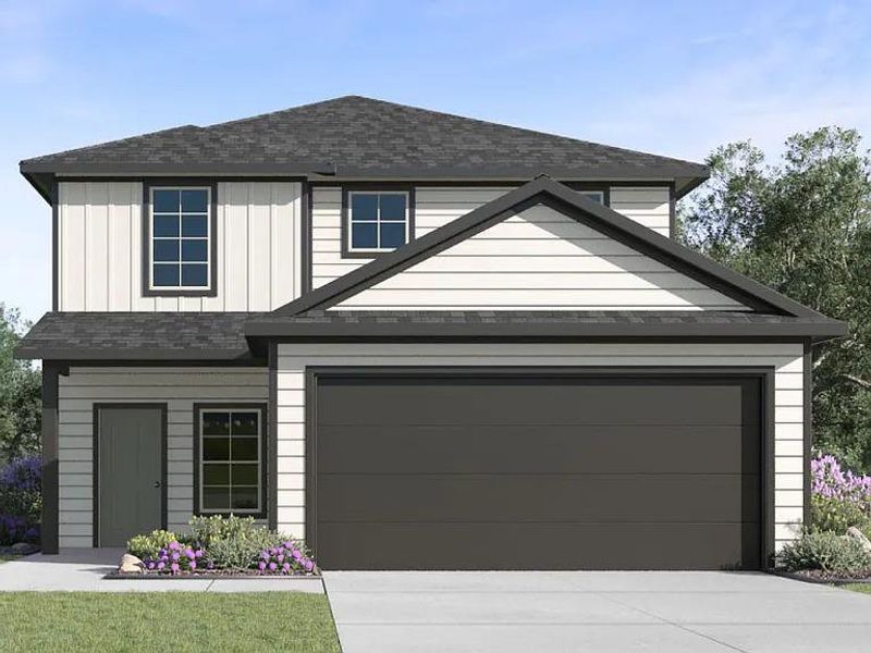 Front exterior of a new home in Wayside, Uhland, TX, highlighting curb appeal (Image 1). Front exterior of a new home in Wayside, Uhland, TX, highlighting curb appeal (Image 1).