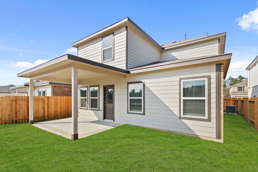 Exterior details and patio area of a home in Mirabella, Brookshire (Image 3).