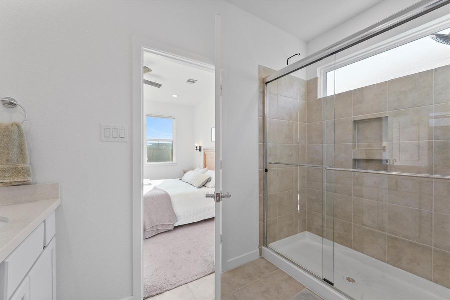 Furnished interior view inside a new home in Mason Woods 40s, Cypress (Image 15). Furnished interior view inside a new home in Mason Woods 40s, Cypress (Image 15).