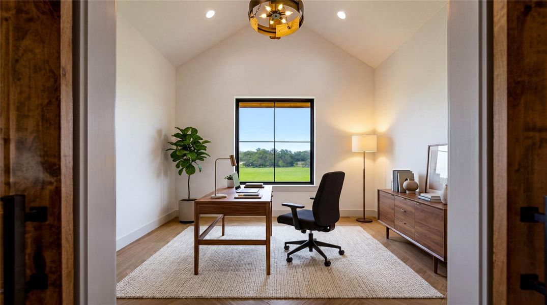 Furnished interior view inside a new home in , San Marcos (Image 16).