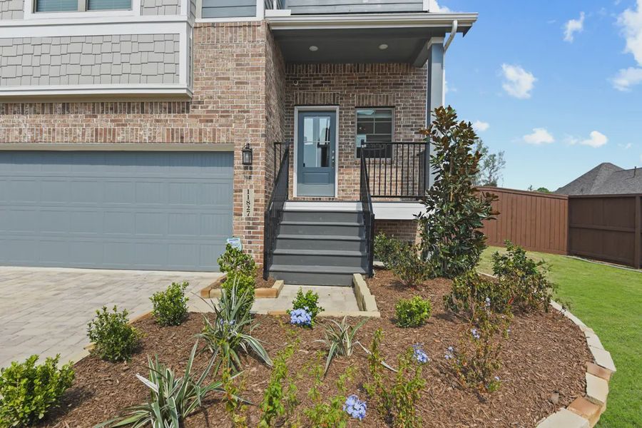 Representative exterior details of a home built from the Fairview by Chesmar Homes in Sienna Courtyard, Missouri City (Image 3).