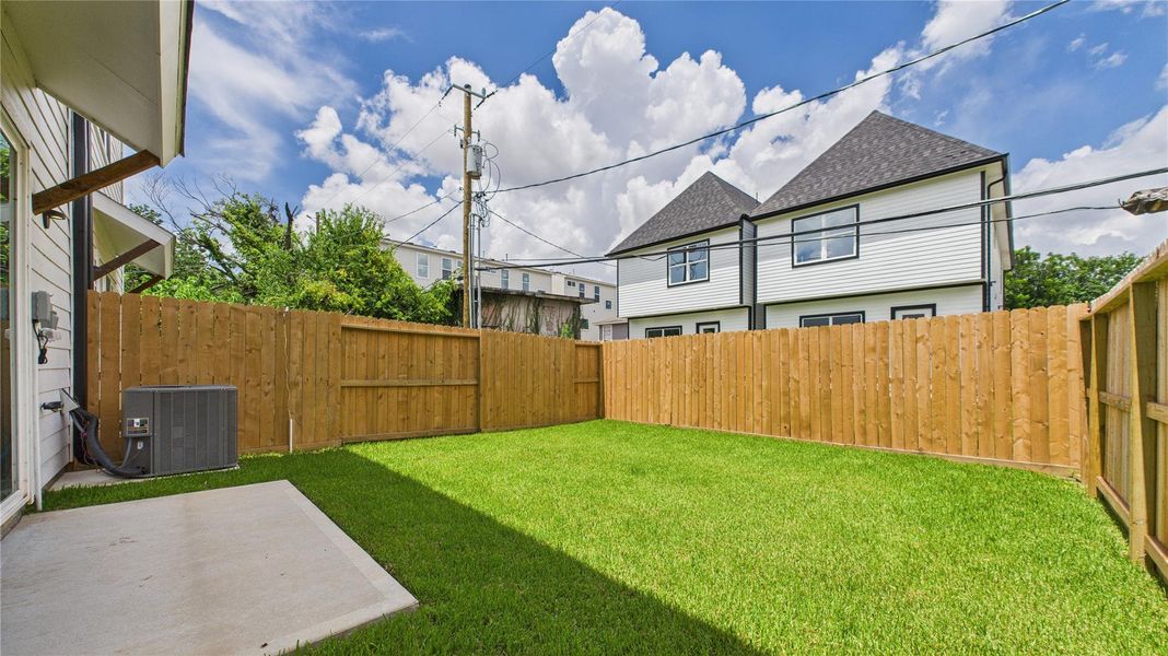 Backyard perfect for entertaining.
