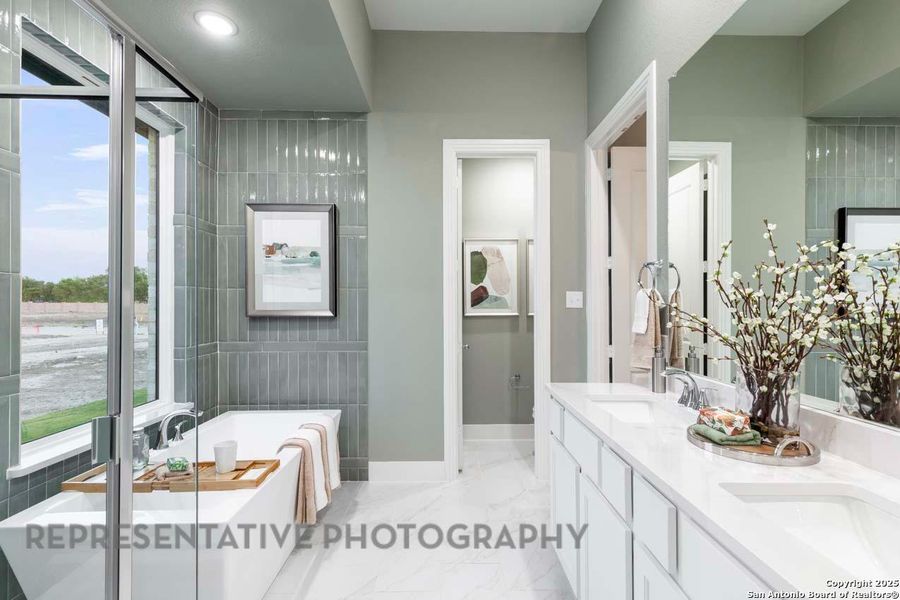 Furnished interior view inside a new home in Prominence, San Antonio (Image 17).
