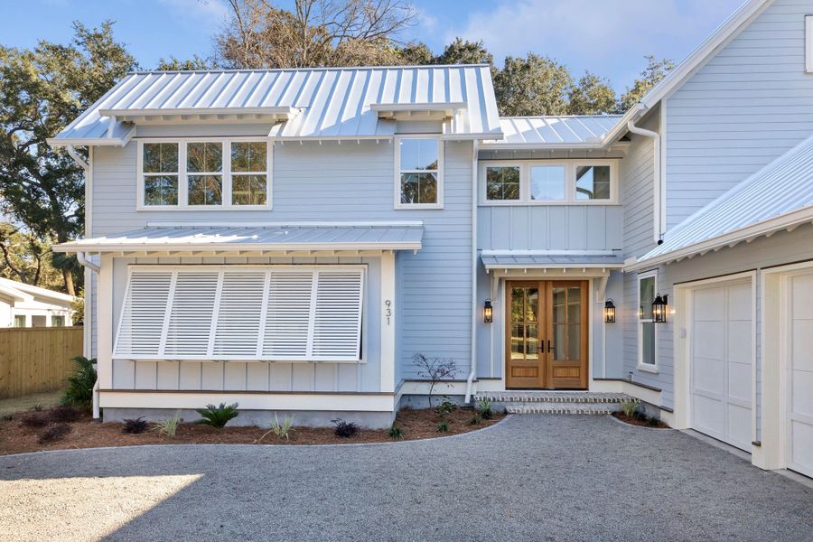 Front exterior of a new home in , Mount Pleasant, SC, highlighting curb appeal (Image 26). Front exterior of a new home in , Mount Pleasant, SC, highlighting curb appeal (Image 26).