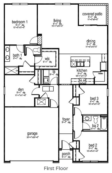2D floor plan layout of this home in The Retreat at East Argent, Ridgeland, SC (Image 4). 2D floor plan layout of this home in The Retreat at East Argent, Ridgeland, SC (Image 4).