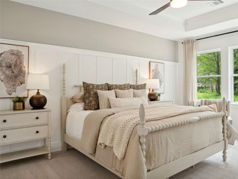 Furnished interior view inside a new home in Tarkington Timbers, Cleveland (Image 15).