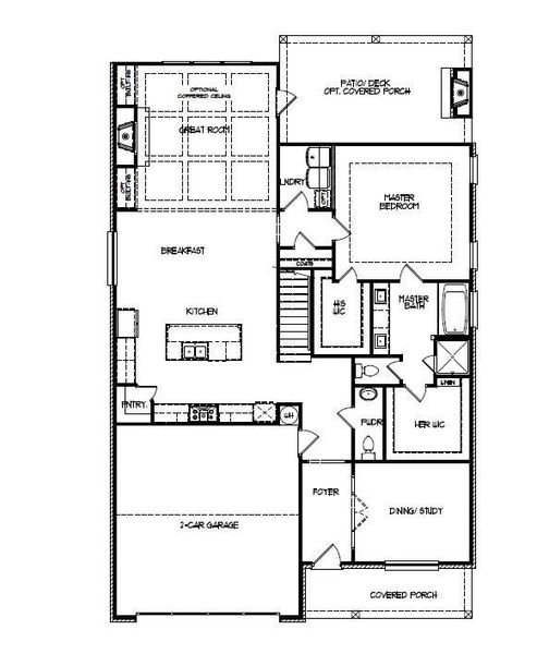2D floor plan layout of this home in , Hoschton, GA (Image 3).