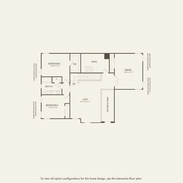 2D floor plan layout for the Merlot Grand by Pulte Homes in Avera, Orlando, FL (Image 4).