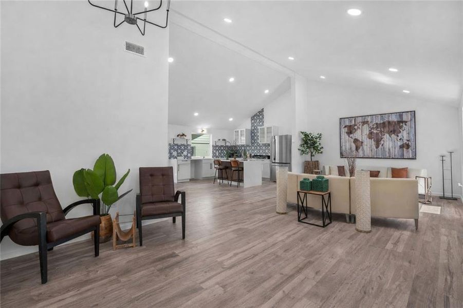 Furnished interior view inside a new home in , Atlanta (Image 3).