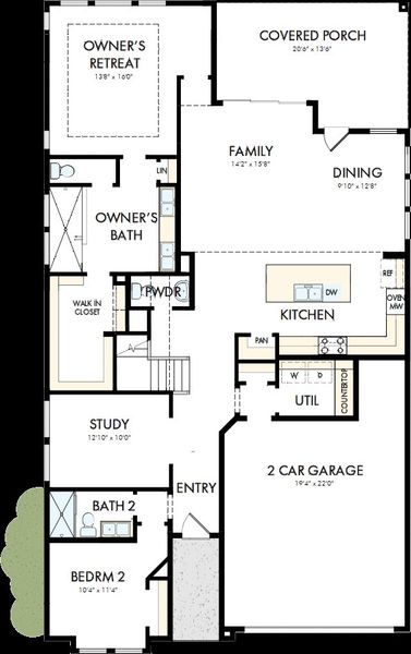 2D floor plan layout of this home in Ridgeline, McKinney, TX (Image 2). 2D floor plan layout of this home in Ridgeline, McKinney, TX (Image 2).