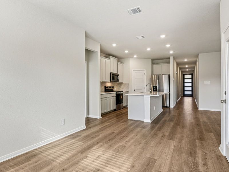 Furnished interior view inside a new home in Remington Ranch, San Antonio (Image 5). Furnished interior view inside a new home in Remington Ranch, San Antonio (Image 5).