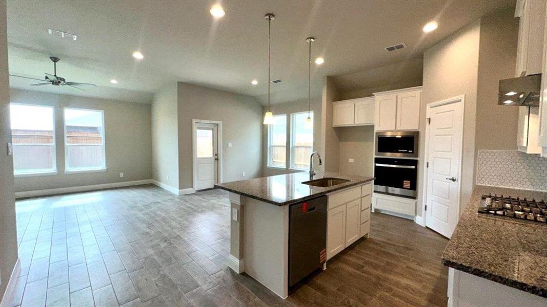 Furnished interior view inside a new home in Eagle Creek, Denton (Image 4). Furnished interior view inside a new home in Eagle Creek, Denton (Image 4).
