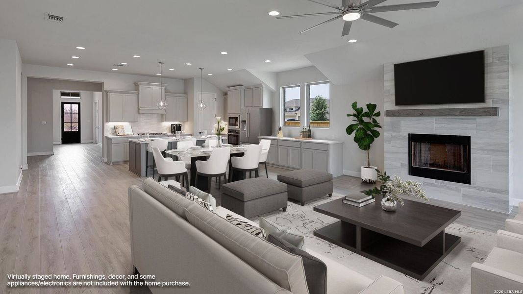 Furnished interior view inside a new home in Alsatian Oaks, Castroville (Image 9).