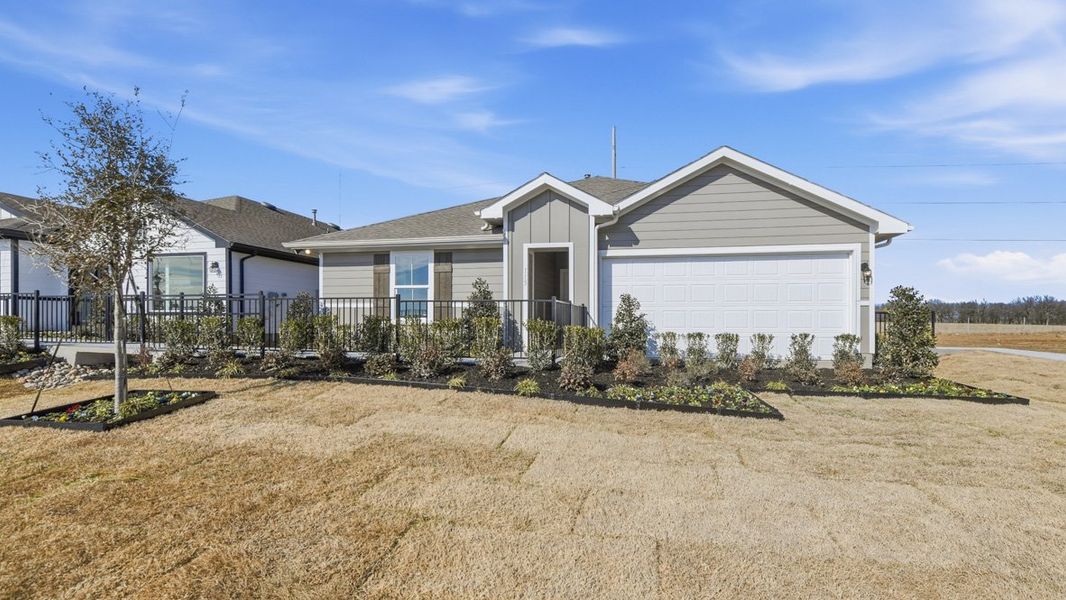 Representative exterior photo of a completed home built from the Bellvue by D.R. Horton in Dry Creek, Bridgeport, TX (Image 22).