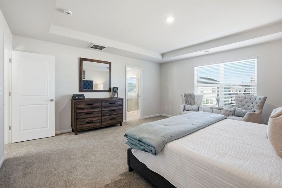 Furnished interior view inside a new home in Waxhaw Landing, Monroe (Image 13).