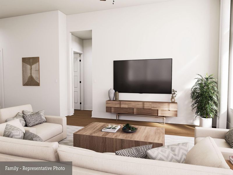 Furnished interior view inside a new home in Two Step Farm 50', Montgomery (Image 7).